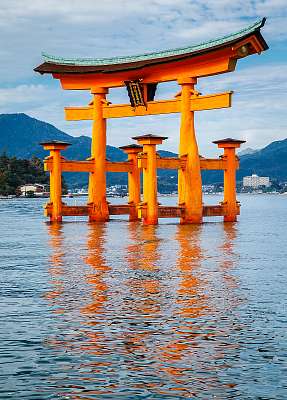 A lebegő Torii kapu, Miyajima sziget, Hiroshima, Japán (bögre) - vászonkép, falikép otthonra és irodába