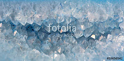 quartz crystals in blue agate (bögre) - vászonkép, falikép otthonra és irodába