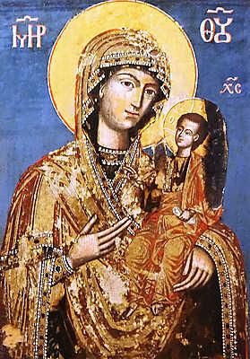 Mária gyermekével (Töttösi ikon) (vászonkép óra) - vászonkép, falikép otthonra és irodába