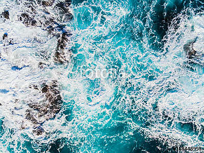 Hullámoktól fodrozódó tenger (légifelvétel) (fotótapéta) - vászonkép, falikép otthonra és irodába