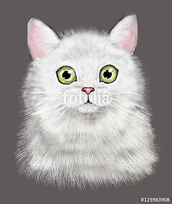 Aranyos macska illusztráció (fotótapéta) - vászonkép, falikép otthonra és irodába