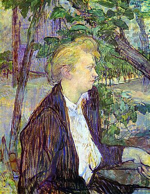 Asszony a kertben (poszter) - vászonkép, falikép otthonra és irodába