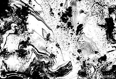 Black and white abstract background. Liquid marble pattern. Monochrome texture (poszter) - vászonkép, falikép otthonra és irodába