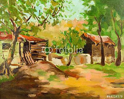 Vidéki ház (fotótapéta) - vászonkép, falikép otthonra és irodába