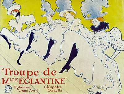 Troupe de Mille Églantine, 1895 (keretezett kép) - vászonkép, falikép otthonra és irodába