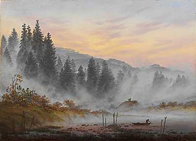 Erdő reggeli ködben (fotótapéta) - vászonkép, falikép otthonra és irodába