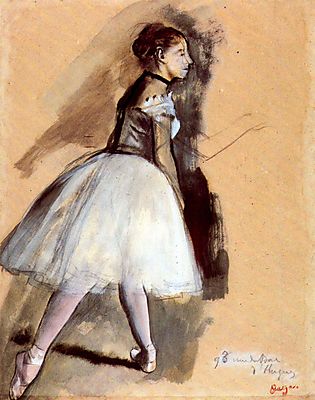 Balett-táncosnő alapállásban (poszter) - vászonkép, falikép otthonra és irodába
