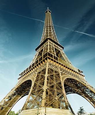 Eiffel-torony, Párizs, Franciaország (vászonkép óra) - vászonkép, falikép otthonra és irodába