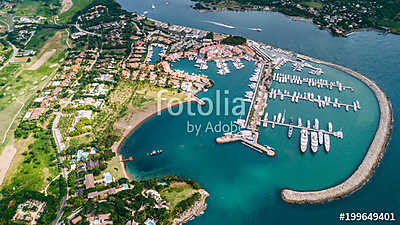 Casa de Campo. Big port for yacht parking. Above (keretezett kép) - vászonkép, falikép otthonra és irodába