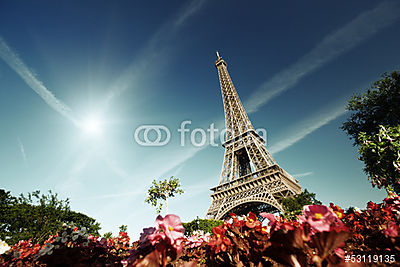 Eiffel-torony, Párizs, Franciaország (poszter) - vászonkép, falikép otthonra és irodába