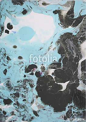 Dark Gray, Light Blue, and White Fluid Acrylic Abstract Contemporary Art Painting Background Graphic Resource (keretezett kép) - vászonkép, falikép otthonra és irodába