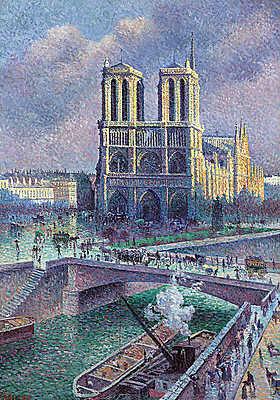 Notre Dame, Párizs (vászonkép óra) - vászonkép, falikép otthonra és irodába