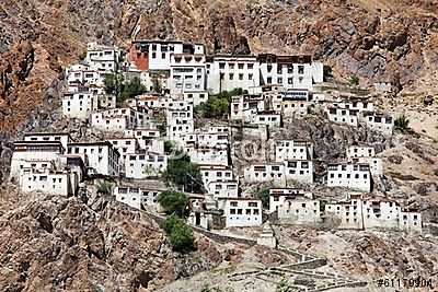Karsha gompa - buddhista kolostor Zanskar völgyében - Ladakh (bögre) - vászonkép, falikép otthonra és irodába