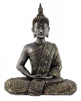 Buddha bronz szobor zen (többrészes kép) - vászonkép, falikép otthonra és irodába