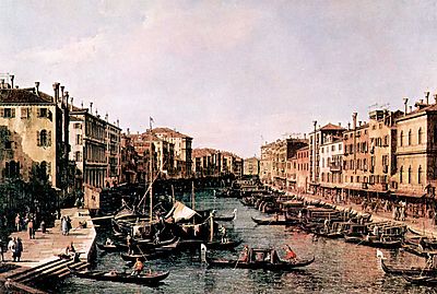 A velencei Grand Canal (vászonkép óra) - vászonkép, falikép otthonra és irodába