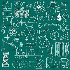Matek és tudományos alapok (keretezett kép) - vászonkép, falikép otthonra és irodába