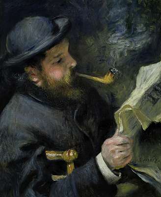 Claude Monet olvas (bögre) - vászonkép, falikép otthonra és irodába