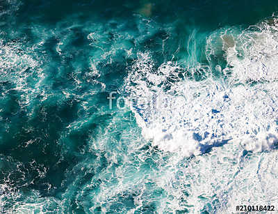 beautiful natural abstract background, turquoise water and waves (vászonkép óra) - vászonkép, falikép otthonra és irodába