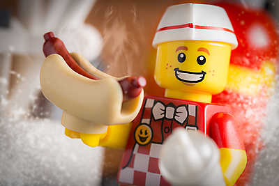 LEGO Characters - Hot dogot? (többrészes kép) - vászonkép, falikép otthonra és irodába