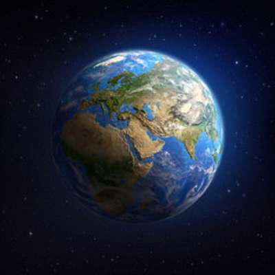Föld bolygó az űrből (keretezett kép) - vászonkép, falikép otthonra és irodába
