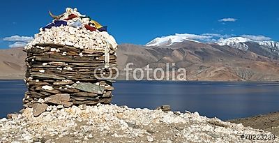 Skyumpata község - Gyönyörű falu Zanskar túrán (bögre) - vászonkép, falikép otthonra és irodába