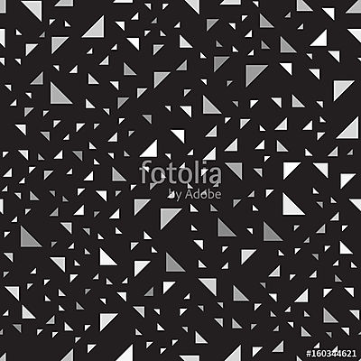 Szürke és fekete jobb háromszögmintázat. Zökkenőmentes vektor ba (többrészes kép) - vászonkép, falikép otthonra és irodába