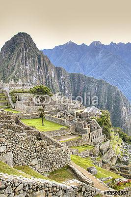 Machu Picchu a Peru szent völgyében (vászonkép óra) - vászonkép, falikép otthonra és irodába