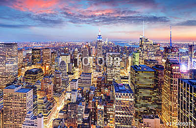 New York City skyline, USA (bögre) - vászonkép, falikép otthonra és irodába