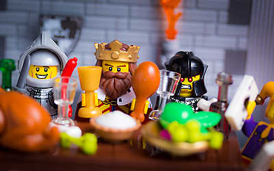 LEGO - Király buli (többrészes kép) - vászonkép, falikép otthonra és irodába