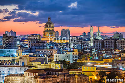 Havana, Cuba Skyline (poszter) - vászonkép, falikép otthonra és irodába
