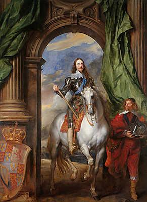 I. Károly lovas portréja (bögre) - vászonkép, falikép otthonra és irodába