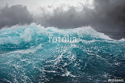 sea wave in the atlantic ocean during storm (poszter) - vászonkép, falikép otthonra és irodába