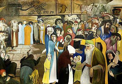 A Panaszfal bejáratánál Jeruzsálemben (1904) (poszter) - vászonkép, falikép otthonra és irodába