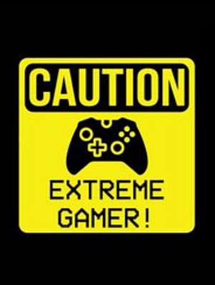 Vigyázat, extreme gamer! (többrészes kép) - vászonkép, falikép otthonra és irodába