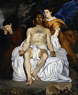 A halott Krisztus és az angyalok (1864) (poszter) - vászonkép, falikép otthonra és irodába