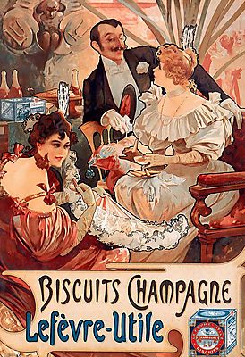 Biscuits Champagne (vászonkép óra) - vászonkép, falikép otthonra és irodába