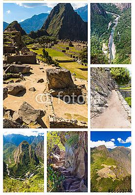 Rejtélyes város - Machu Picchu, Peru, Dél-Amerika (többrészes kép) - vászonkép, falikép otthonra és irodába