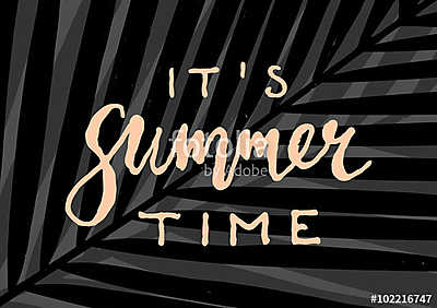 It's Summer Time Poster Design (keretezett kép) - vászonkép, falikép otthonra és irodába