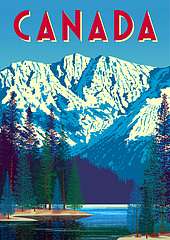 Utazás poszter - Kanada (többrészes kép) - vászonkép, falikép otthonra és irodába