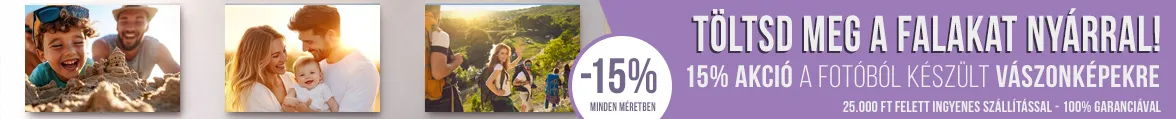 VÁSZONKÉP rendelés és nyomtatás fényképről akciós banner