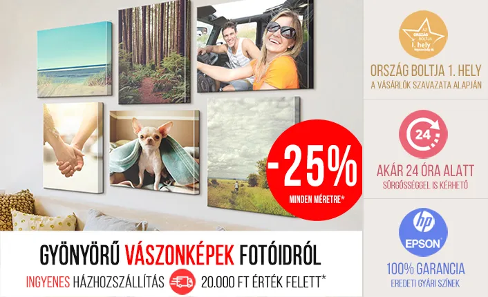 Vászonkép akció
