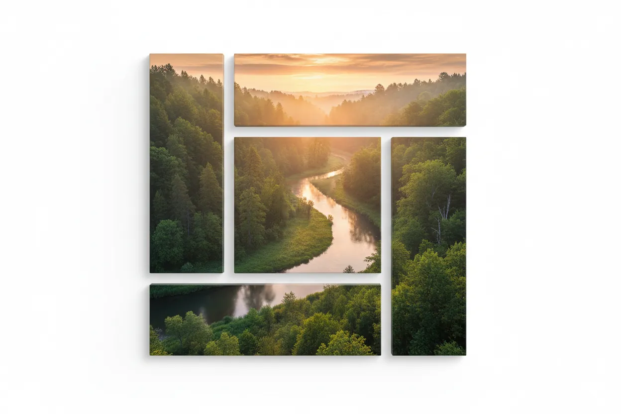 WALL W02 többrészes vászonkép sablon