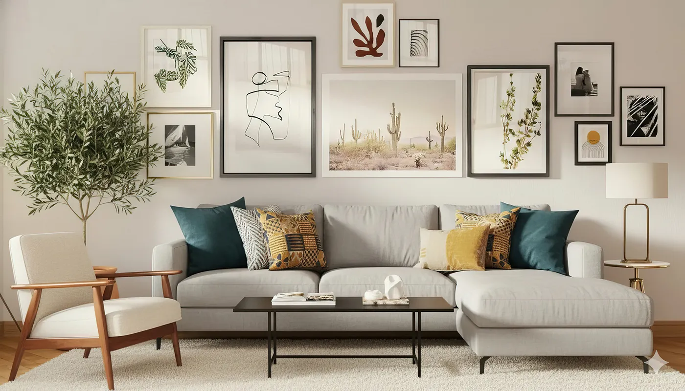 Képkeretezés  - keretezett képek a lakásban