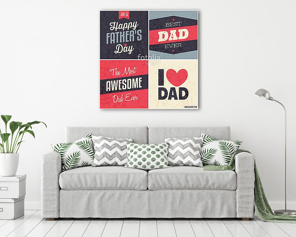 Apák napi üdvözlőlapok gyűjteménye - vászonkép, falikép vásárlás Apák napi üdvözlőlapok gyűjteménye (vászonkép) - vászonkép, falikép otthonra és irodába