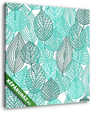 Foliage green leaves seamless pattern - vászonkép 3D látványterv