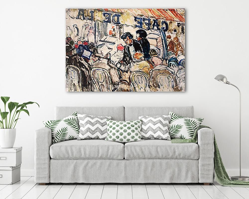 A Cafe de la Paix terasza Párizsban (többrészes kép) - vászonkép, falikép otthonra és irodába