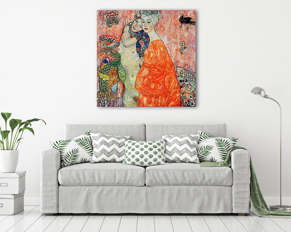 Barátnők (színverzió 2.) (fotótapéta) - vászonkép, falikép otthonra és irodába