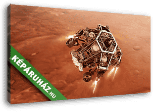 Perseverance Mars Rover begyújtja a leszálló rakétákat (Illusztráció) - vászonkép 3D látványterv