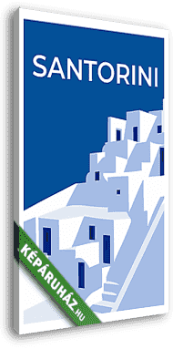 Santorini minimal poszter sorozat 1-3 - vászonkép 3D látványterv
