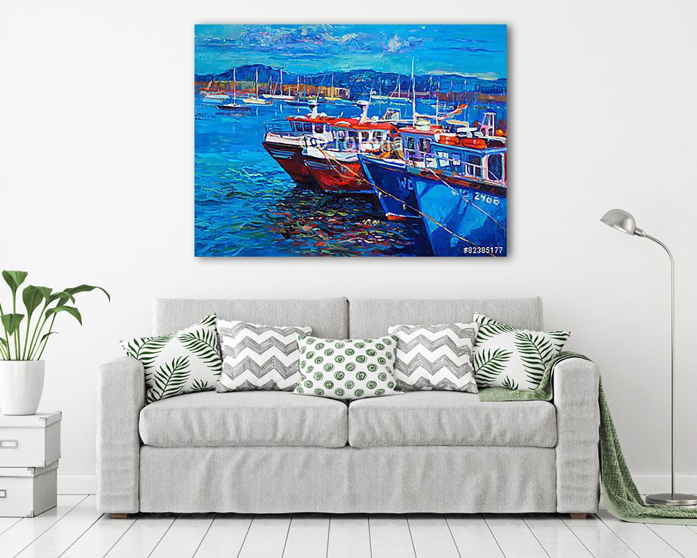 Horgászcsónak - vászonkép, falikép vásárlás Horgászcsónak (vászonkép) - vászonkép, falikép otthonra és irodába